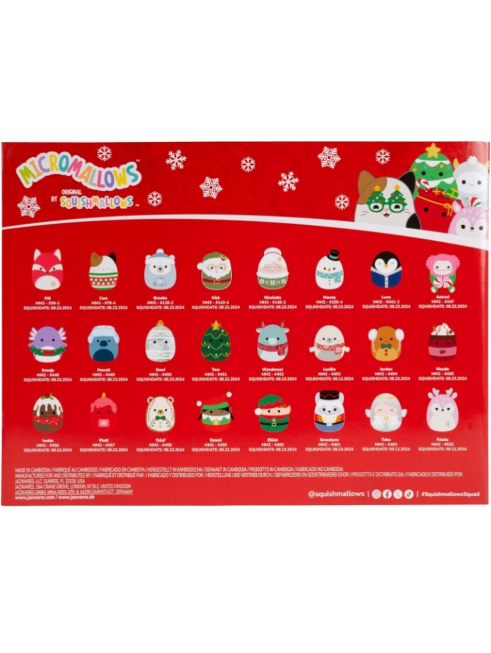 Squishmallows Original 24-Day Micromallows Holiday Plush Advent Calendar NWT - Picture 4 of 14